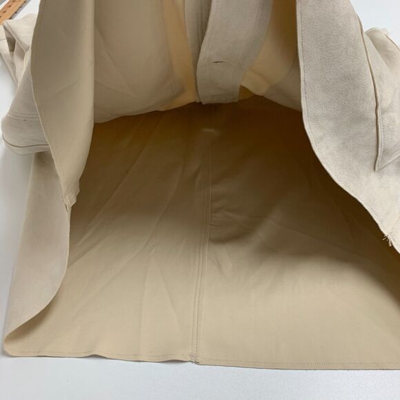 Zara Faux Suede Overshirt Womens XS Champagne Snap Button Pockets Jacket *READ - Picture 10 of 16